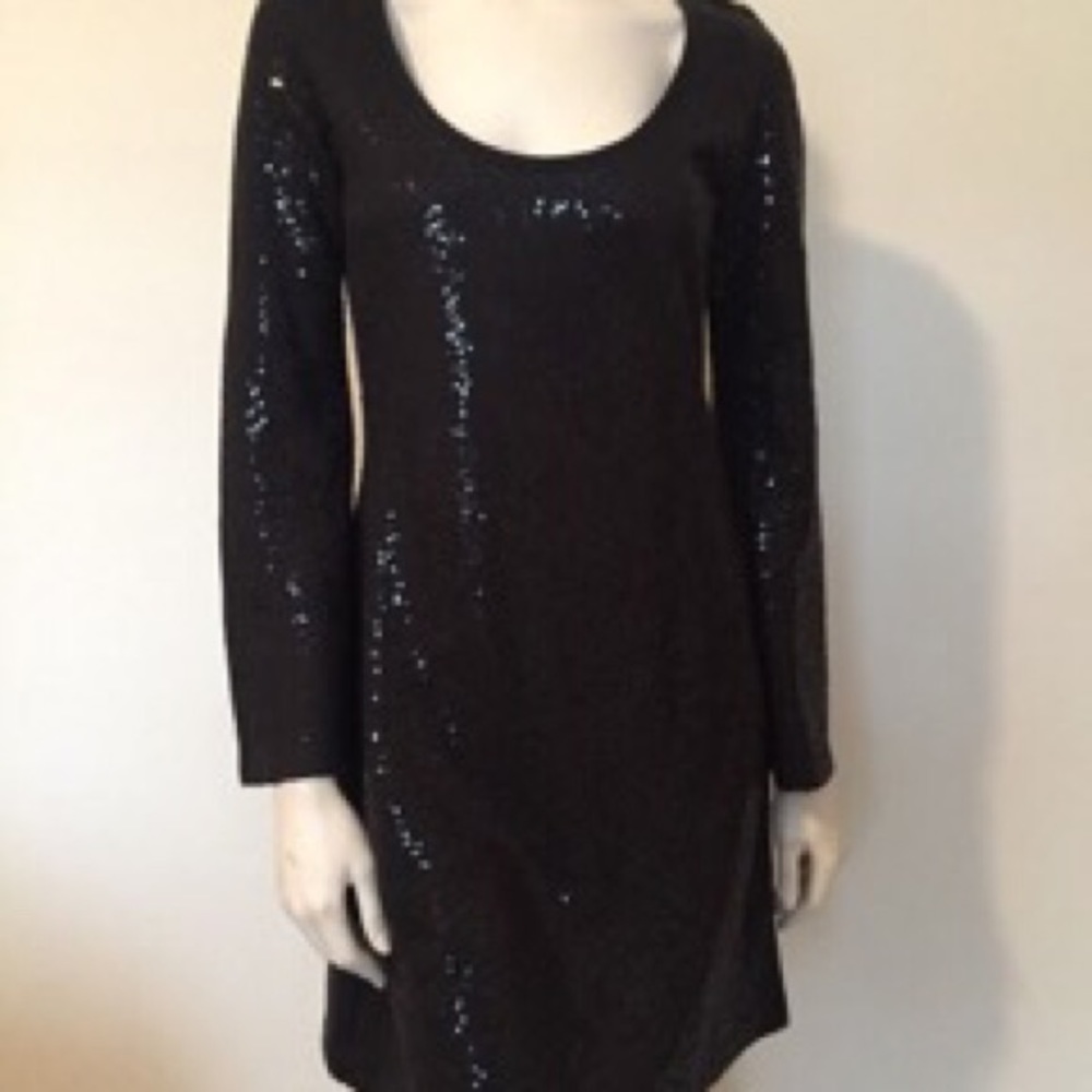 Boston Proper Little Black Sequin Dress